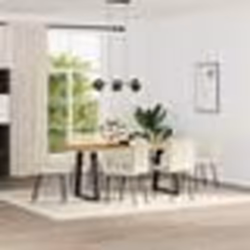 vidaXL Chaises à manger lot de 6 crème velours