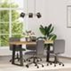 vidaXL Chaises à manger lot de 4 gris similicuir
