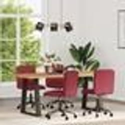 vidaXL Chaises à manger lot de 4 rouge bordeaux similicuir