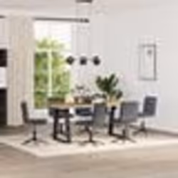 vidaXL Chaises à manger lot de 6 gris foncé velours