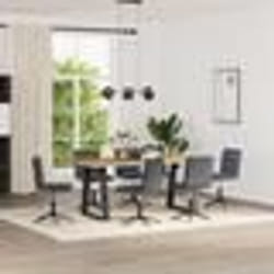 vidaXL Chaises à manger lot de 6 gris foncé velours