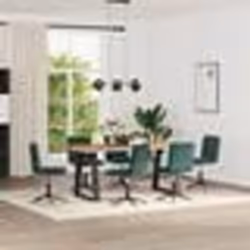 vidaXL Chaises à manger lot de 6 vert foncé velours
