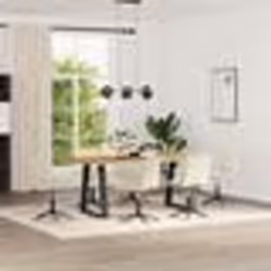 vidaXL Chaises à manger lot de 6 crème velours