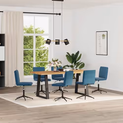 vidaXL Chaises à manger lot de 6 bleu velours