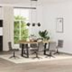 vidaXL Chaises à manger lot de 6 gris similicuir
