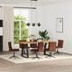 vidaXL Chaises à manger lot de 6 marron brillant similicuir