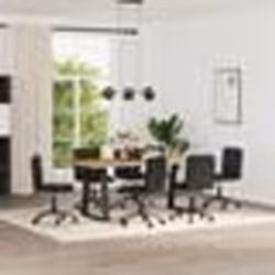 vidaXL Chaises à manger lot de 6 noir similicuir