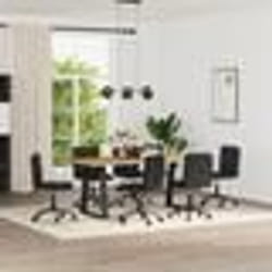 vidaXL Chaises à manger lot de 6 noir similicuir