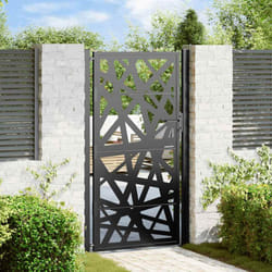 Vidaxl - Portail de jardin noir 105x180 cm acier conception de lumière