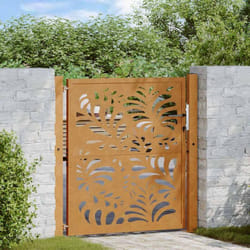 Vidaxl - Porte jardin acier résistant aux intempéries conception vague