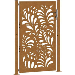 vidaXL Porte de jardin acier résistant aux intempéries design vagues