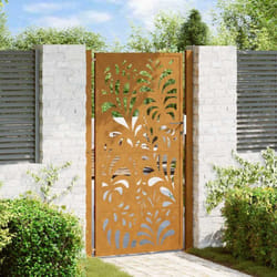 Vidaxl - Porte de jardin acier résistant aux intempéries design vagues