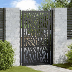 Vidaxl - Portail de jardin noir 105x155 cm acier conception de tracés