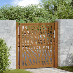 Vidaxl - Porte jardin acier résistant aux intempéries conception tracés