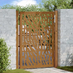 Vidaxl - Porte de jardin acier résistant aux intempéries design tracés