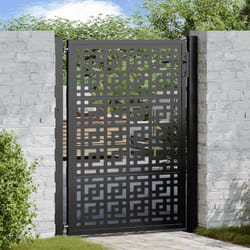 Vidaxl - Portail de jardin noir 105x130 cm acier conception croisée