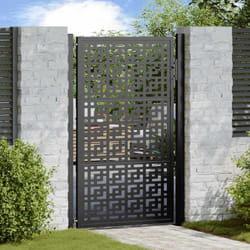 Vidaxl - Portail de jardin noir 105x155 cm acier conception croisée