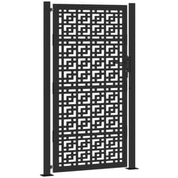 Vidaxl - Portail de jardin noir 105x180 cm acier conception croisée