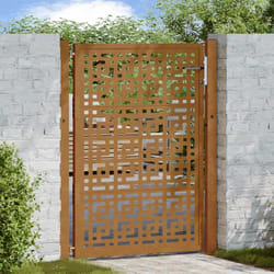 Vidaxl - Porte de jardin acier résistant aux intempéries design croisé