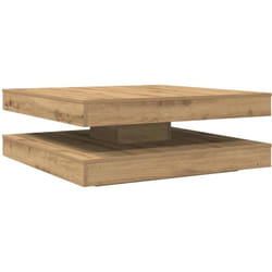 Vidaxl - Table basse rotative à 360 degrés chêne artisanal 90x90x34,5 cm