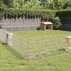 Enclos pour animaux en liberté 48panneaux 54x60cm fer galvanisé Vidaxl
