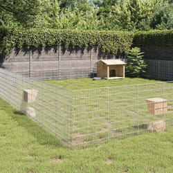 Enclos pour animaux en liberté 48panneaux 54x80cm fer galvanisé Vidaxl