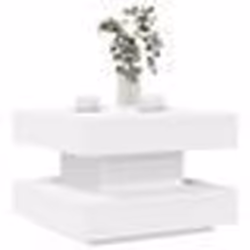 vidaXL Table basse rotative à 360 degrés blanc 50x50x34,5 cm