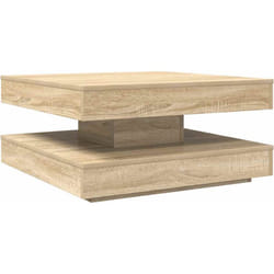 Vidaxl - Table basse rotative à 360 degrés chêne sonoma 70x70x34,5 cm