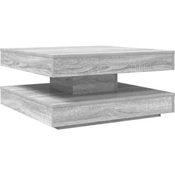Vidaxl - Table basse rotative à 360 degrés sonoma gris 70x70x34,5 cm