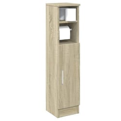 vidaXL Meuble de salle de bain avec porte-rouleau chêne sonoma meuble de rangement de salle de bain armoire de bain 858499