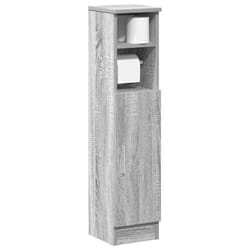 vidaXL Meuble de salle de bain avec porte-rouleau sonoma gris meuble de rangement de salle de bain armoire de bain 858502