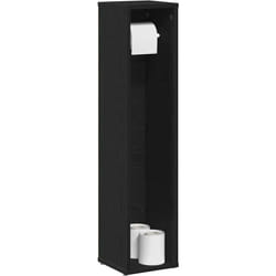 Vidaxl - Meuble de salle de bain avec porte-rouleau noir 20,5x20x90 cm