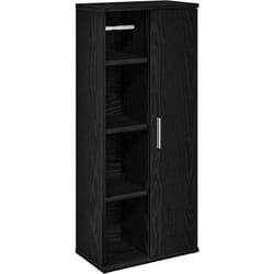 Vidaxl - Meuble de salle de bain avec porte-rouleau noir 39x22x90 cm
