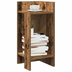 vidaXL Table dappoint avec étagère vieux bois 255x27x60 cm table dextrémité table dappoint de canapé table de lampe 858556