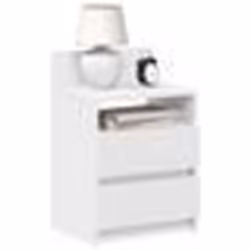 vidaXL Tables de chevet 2 pcs avec 2 tiroirs blanc 40x33x60 cm