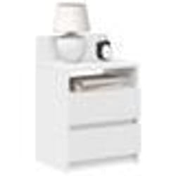 vidaXL Tables de chevet 2 pcs avec 2 tiroirs blanc 40x33x60 cm