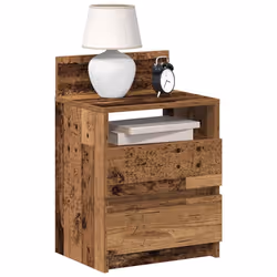 VidaXL 858574 Table de nuit et table de chevet 2 tiroir(s) Bois