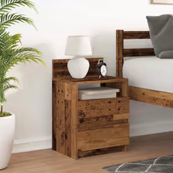 VidaXL 858574 Table de nuit et table de chevet 2 tiroir(s) Bois