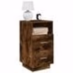 vidaXL Tables de chevet 2 pcs avec 2 tiroirs chêne fumé 36x36x68 cm