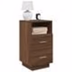 vidaXL Tables de chevet 2 pcs avec 2 tiroirs chêne marron 36x36x68 cm