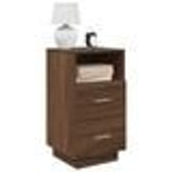 vidaXL Tables de chevet 2 pcs avec 2 tiroirs chêne marron 36x36x68 cm