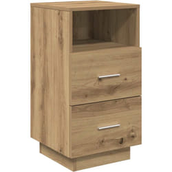 Vidaxl - Table de chevet avec 2 tiroirs chêne artisanal 36x36x68 cm