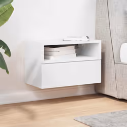 VidaXL 858596 Table de nuit et table de chevet Blanc