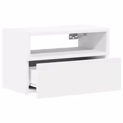 VidaXL 858597 Table de nuit et table de chevet 1 tiroir(s) Blanc - Vue supplémentaire 4