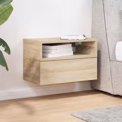 VidaXL 858600 Table de nuit et table de chevet Chêne - Vue supplémentaire 3