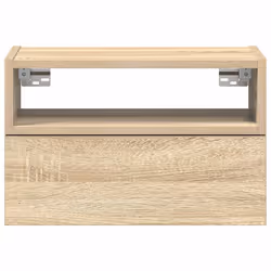 VidaXL 858601 Table de nuit et table de chevet 1 tiroir(s) Chêne - Vue supplémentaire 4