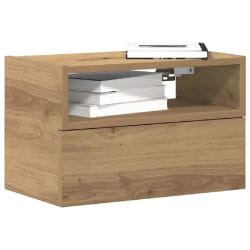VidaXL Table de chevet murale - Chêne artisanal