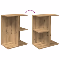 VidaXL 858667 Table de nuit et table de chevet Chêne - Vue supplémentaire 7