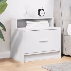 VidaXL 858668 Table de nuit et table de chevet Blanc - Vue supplémentaire 3