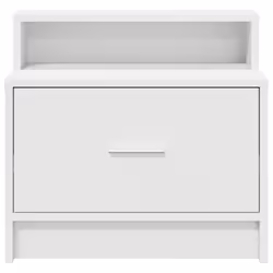 VidaXL 858668 Table de nuit et table de chevet Blanc - Vue supplémentaire 4